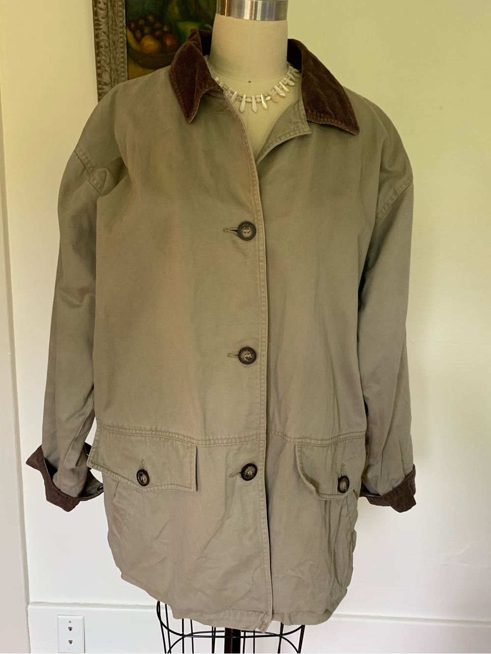 Vintage St. John’s Bay Barn Jacket with Corduroy Collar
